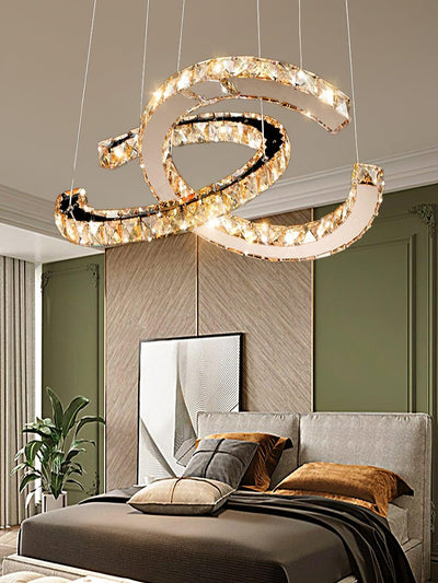 WOW Modern Crystal Double C Chandelier