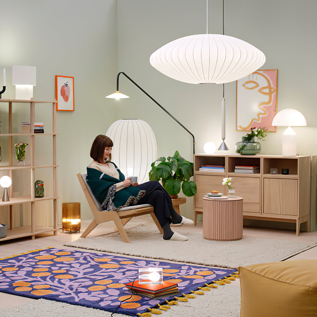 Wow Bubble Mulberry Silk Pendant Lamp