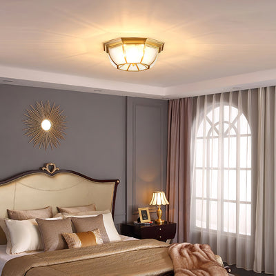 WOW Bowl Shaped Brass Ceiling Lamp