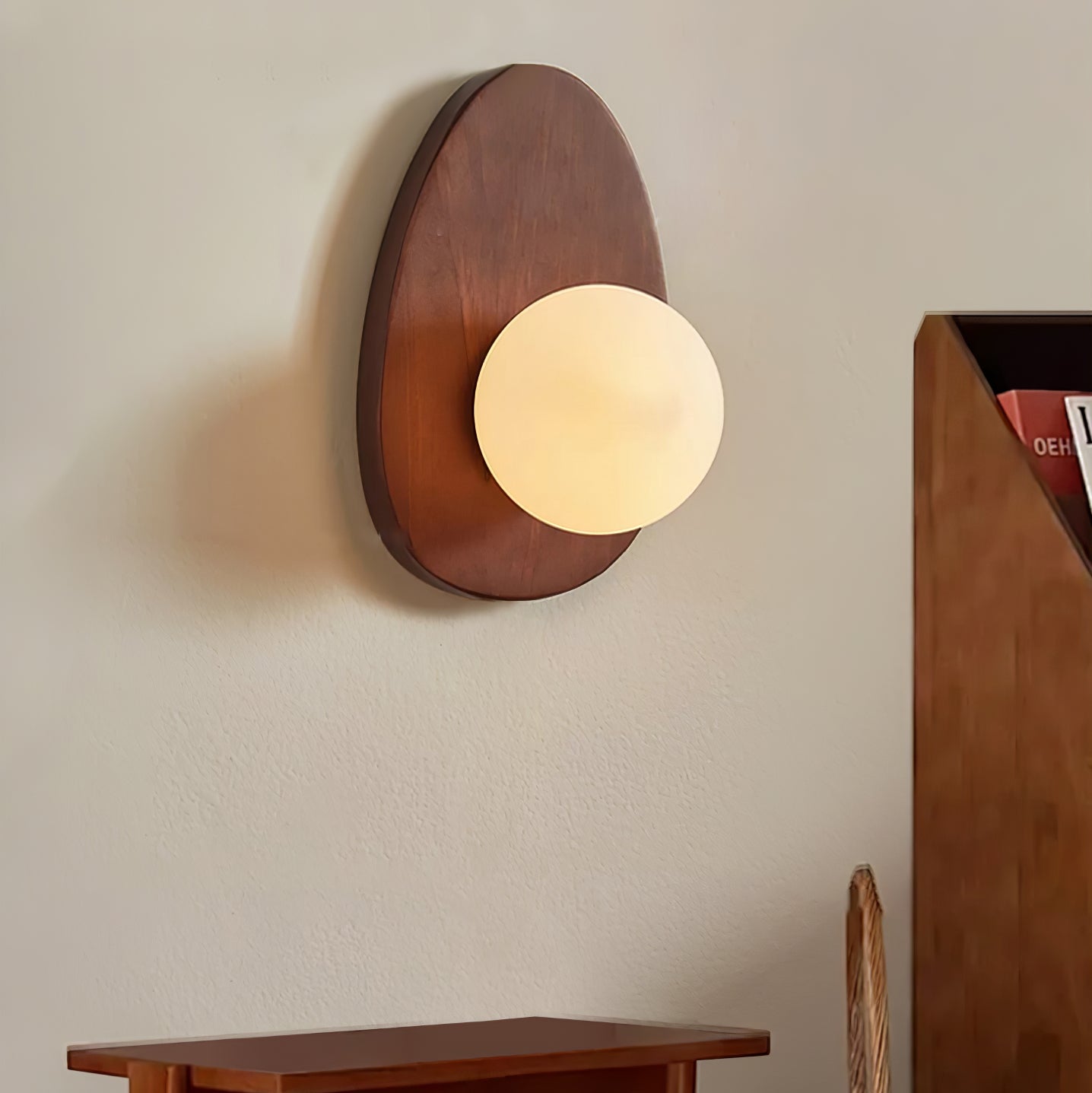 WOW Orba Walnut Wall Lamp