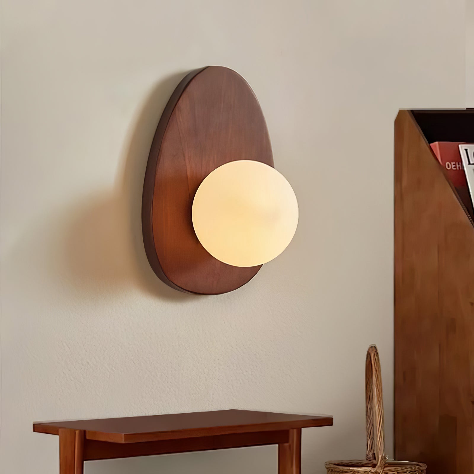 WOW Orba Walnut Wall Lamp