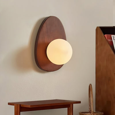 WOW Orba Walnut Wall Lamp