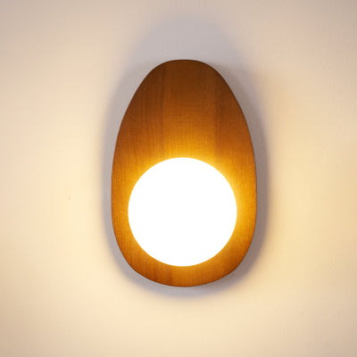 WOW Orba Walnut Plug-in Wall Lamp
