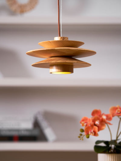 WOW Cascade Wooden Disc Pendant Lamp