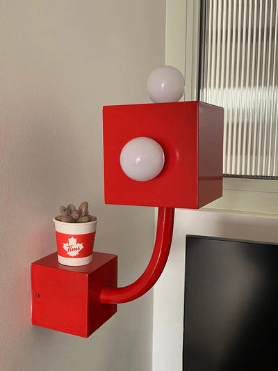 WOW Red Cube Wall Lamp