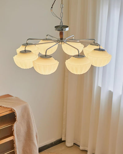 WOW Ribbed Walnut Ceiling Lamp