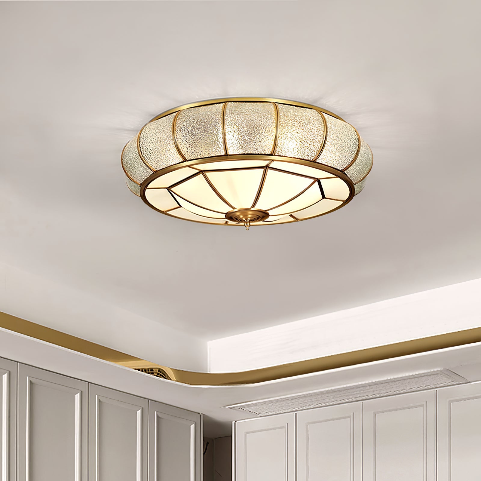WOW Round Textured Glass Ceiling Light