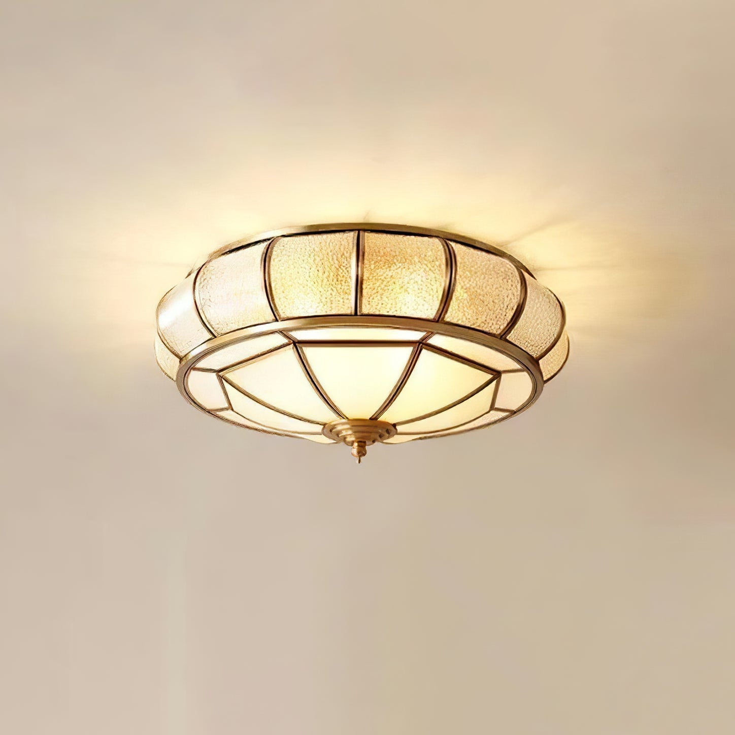 WOW Round Textured Glass Ceiling Light