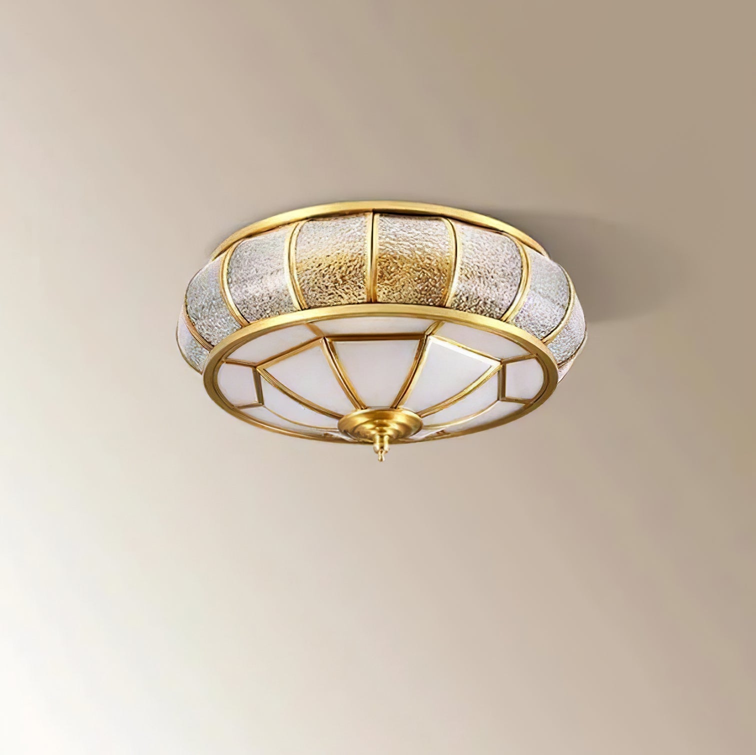 WOW Round Textured Glass Ceiling Light