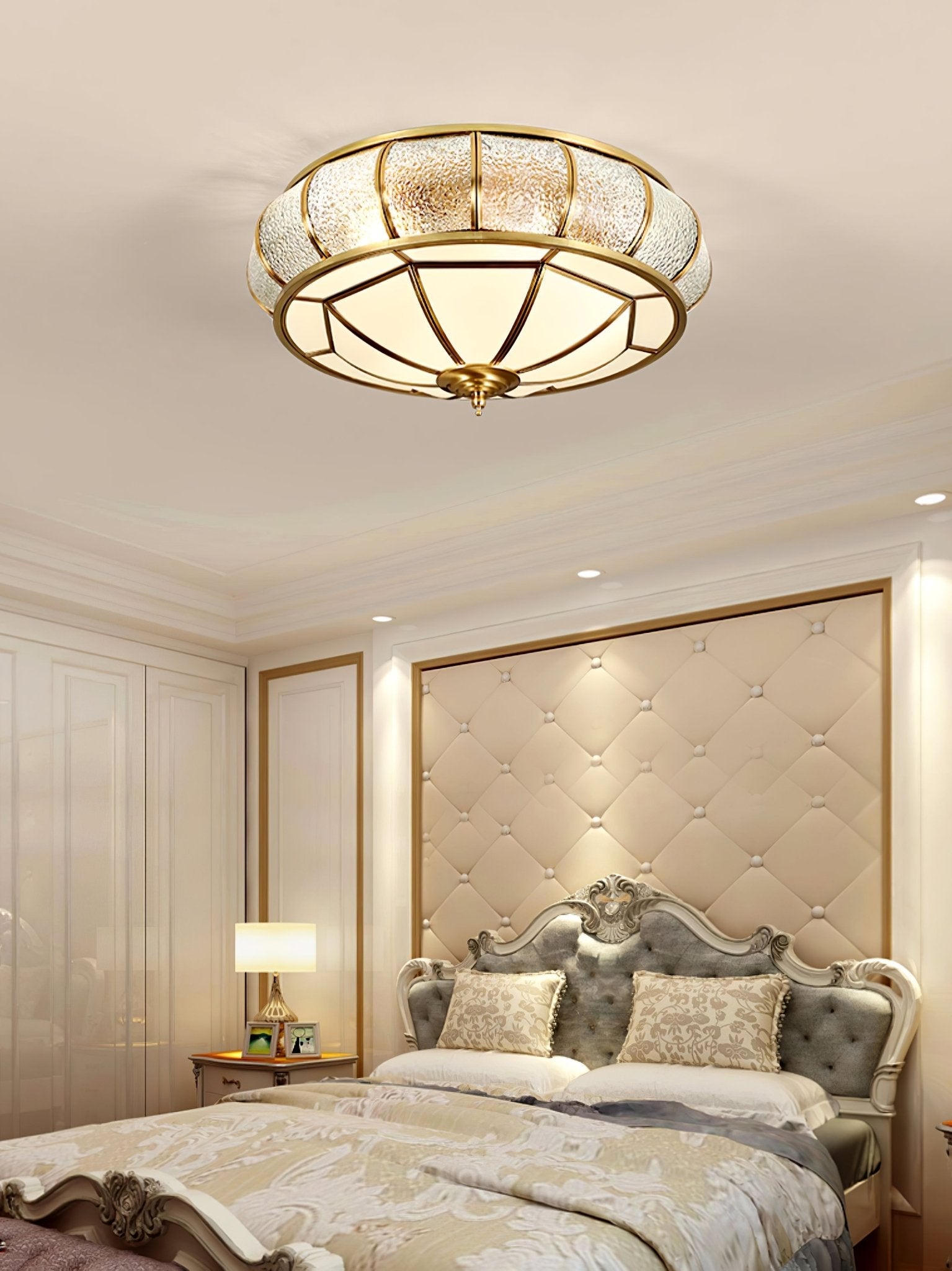WOW Round Textured Glass Ceiling Light