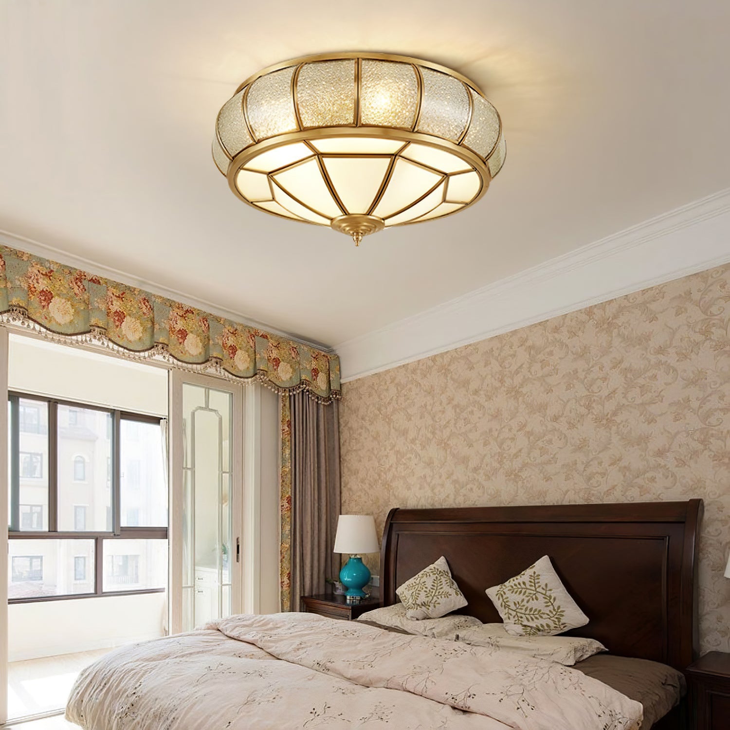 WOW Round Textured Glass Ceiling Light