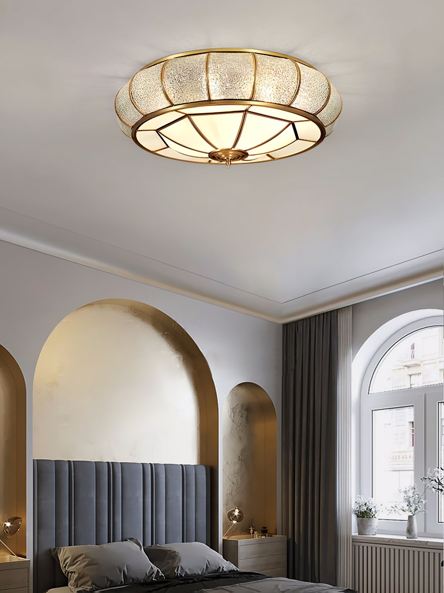 WOW Round Textured Glass Ceiling Light