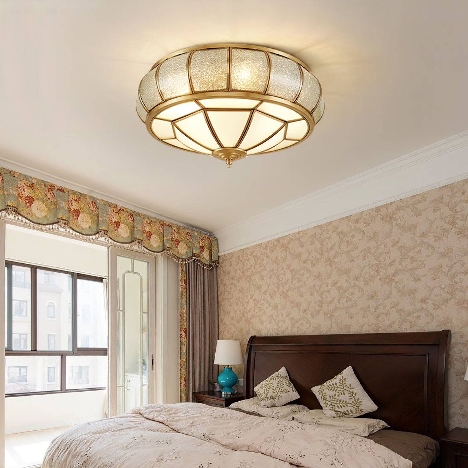 WOW Round Textured Glass Ceiling Light