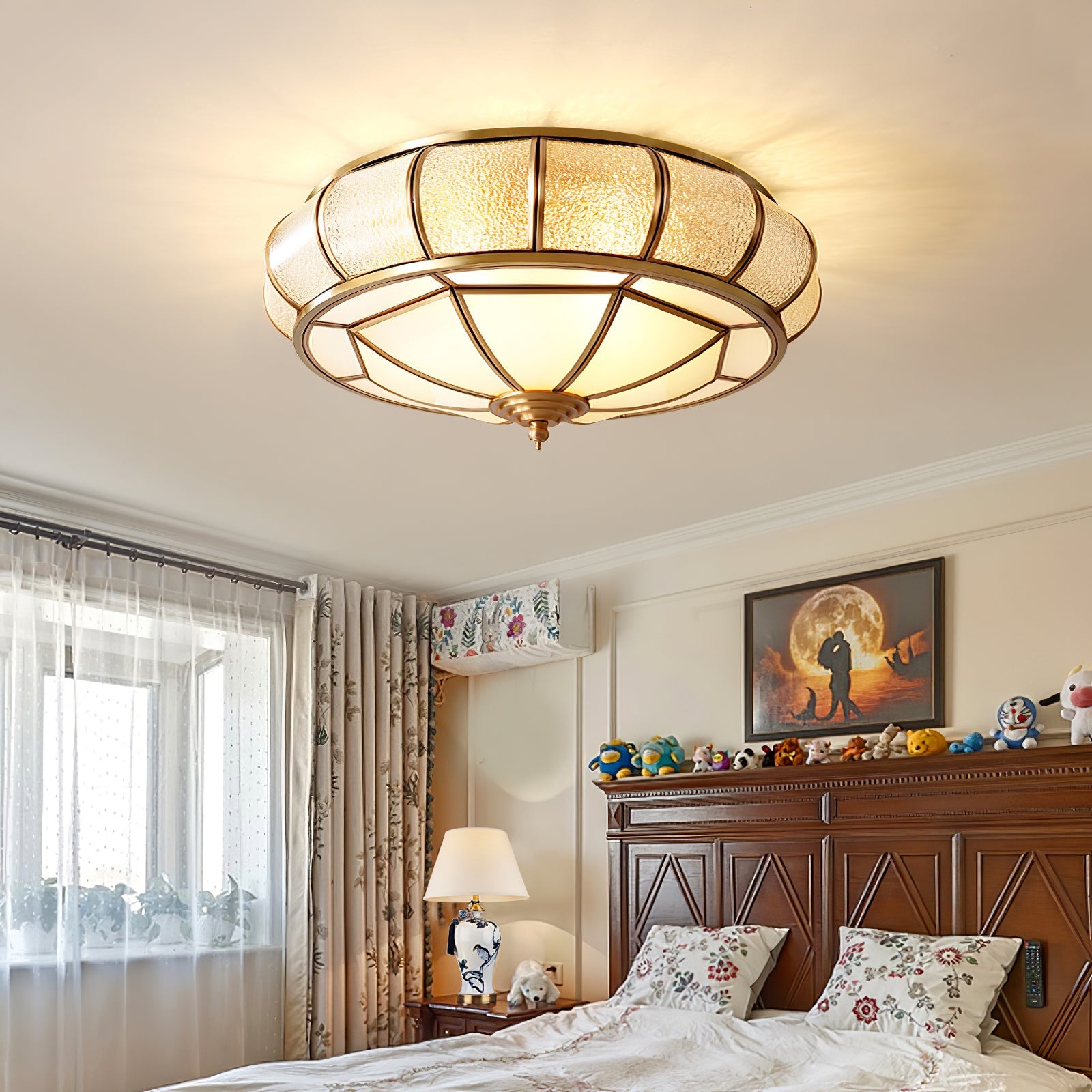 WOW Round Textured Glass Ceiling Light