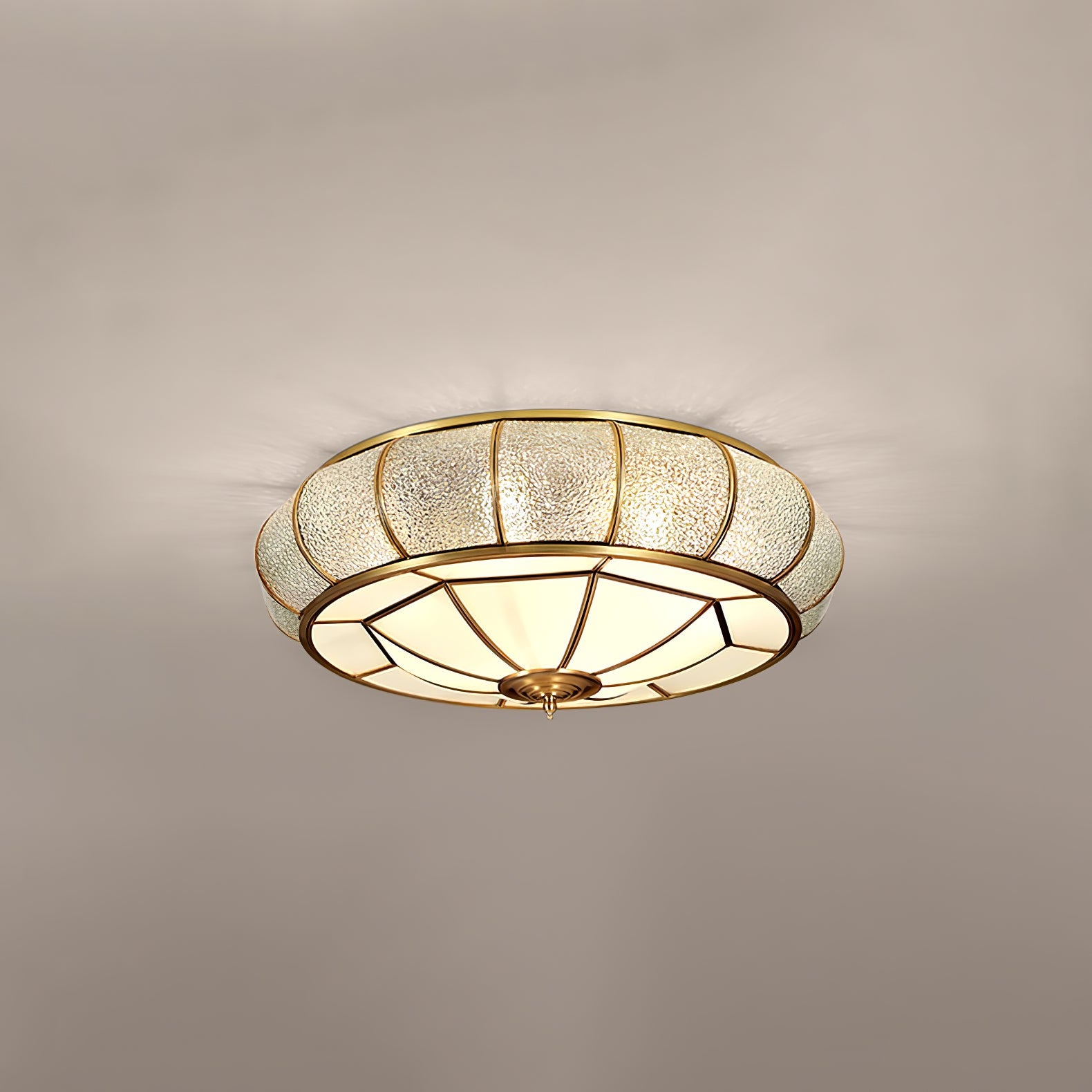 WOW Round Textured Glass Ceiling Light