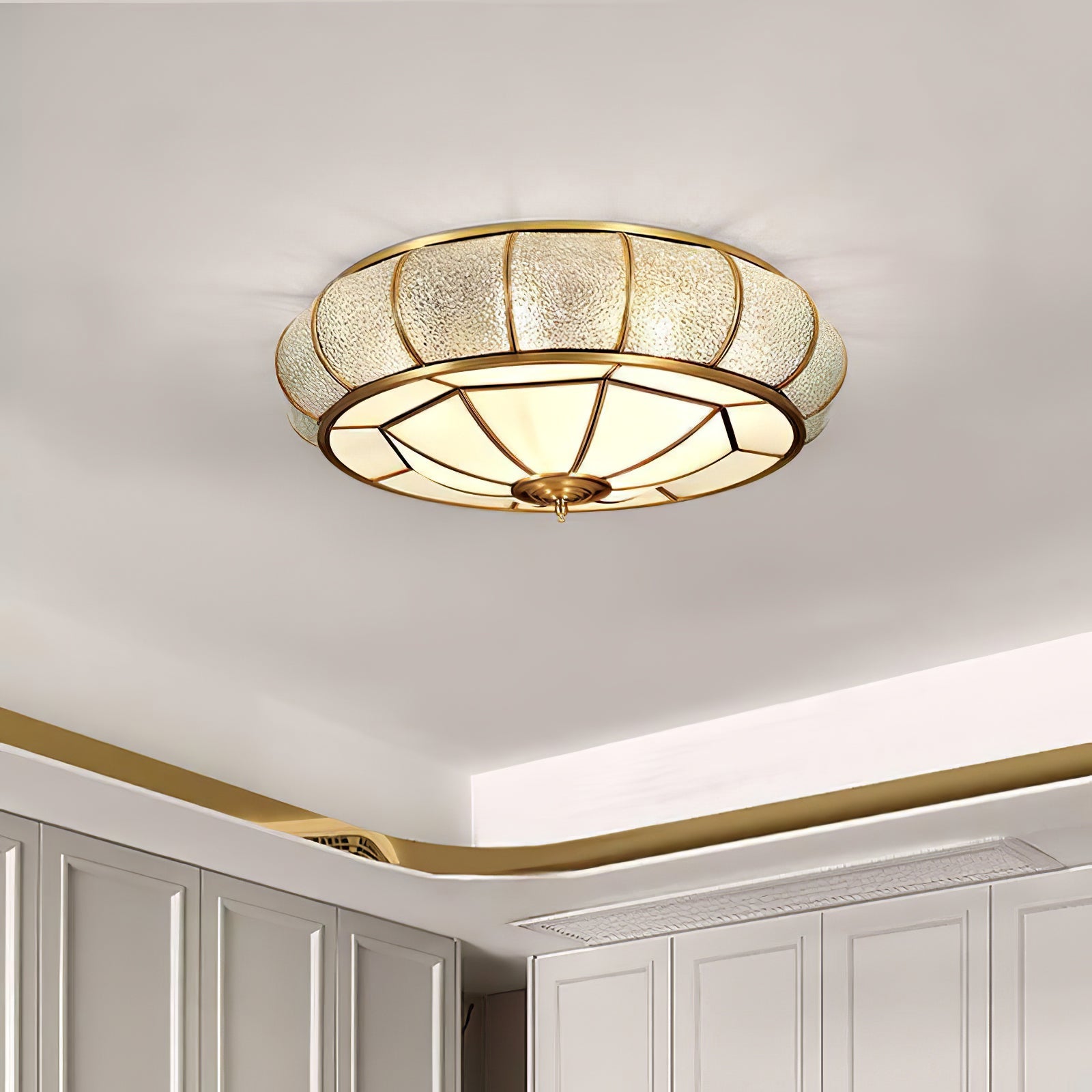 WOW Round Textured Glass Ceiling Light