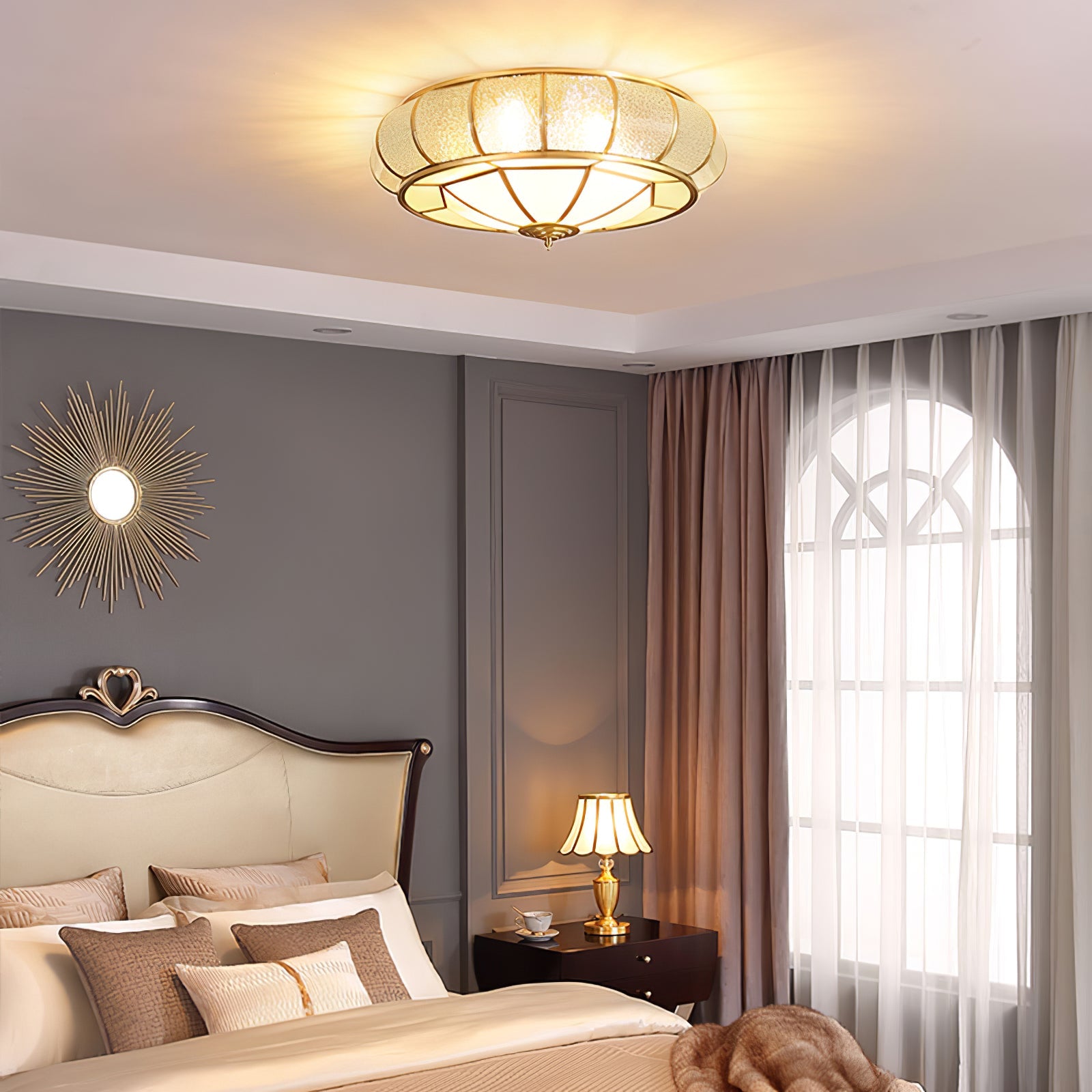 WOW Round Textured Glass Ceiling Light