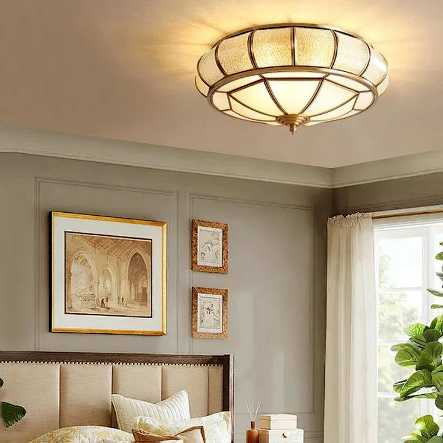 WOW Round Textured Glass Ceiling Light