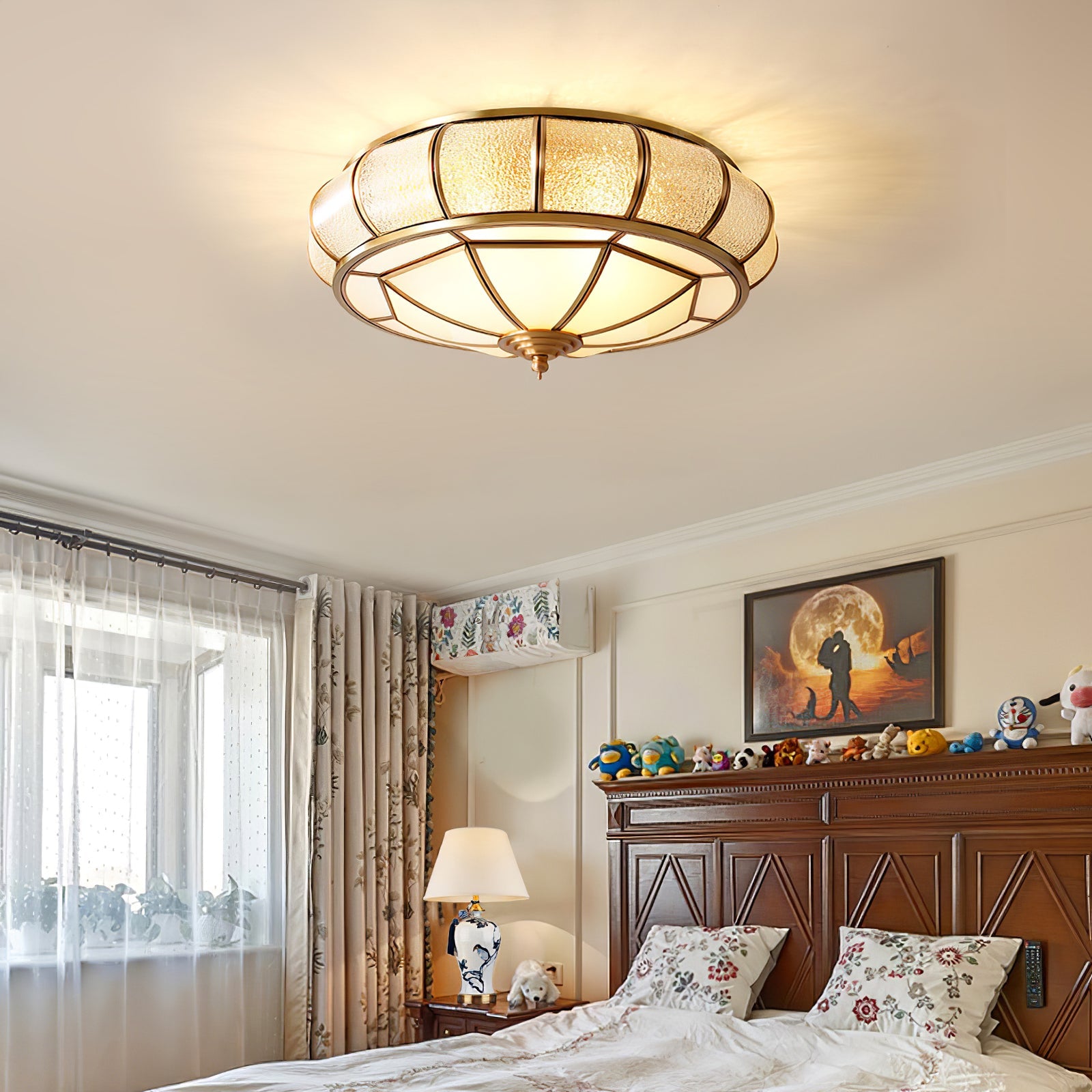 WOW Round Textured Glass Ceiling Light