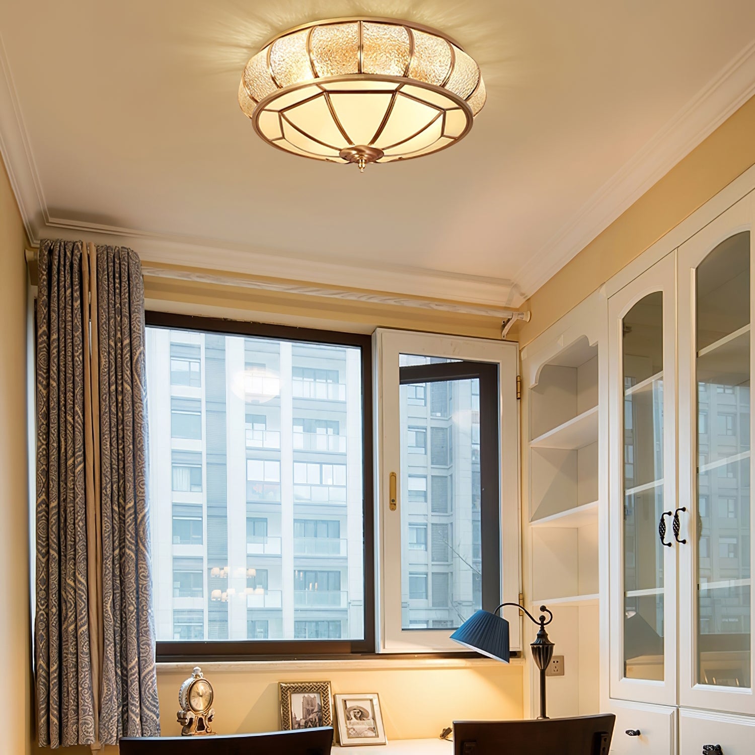 WOW Round Textured Glass Ceiling Light