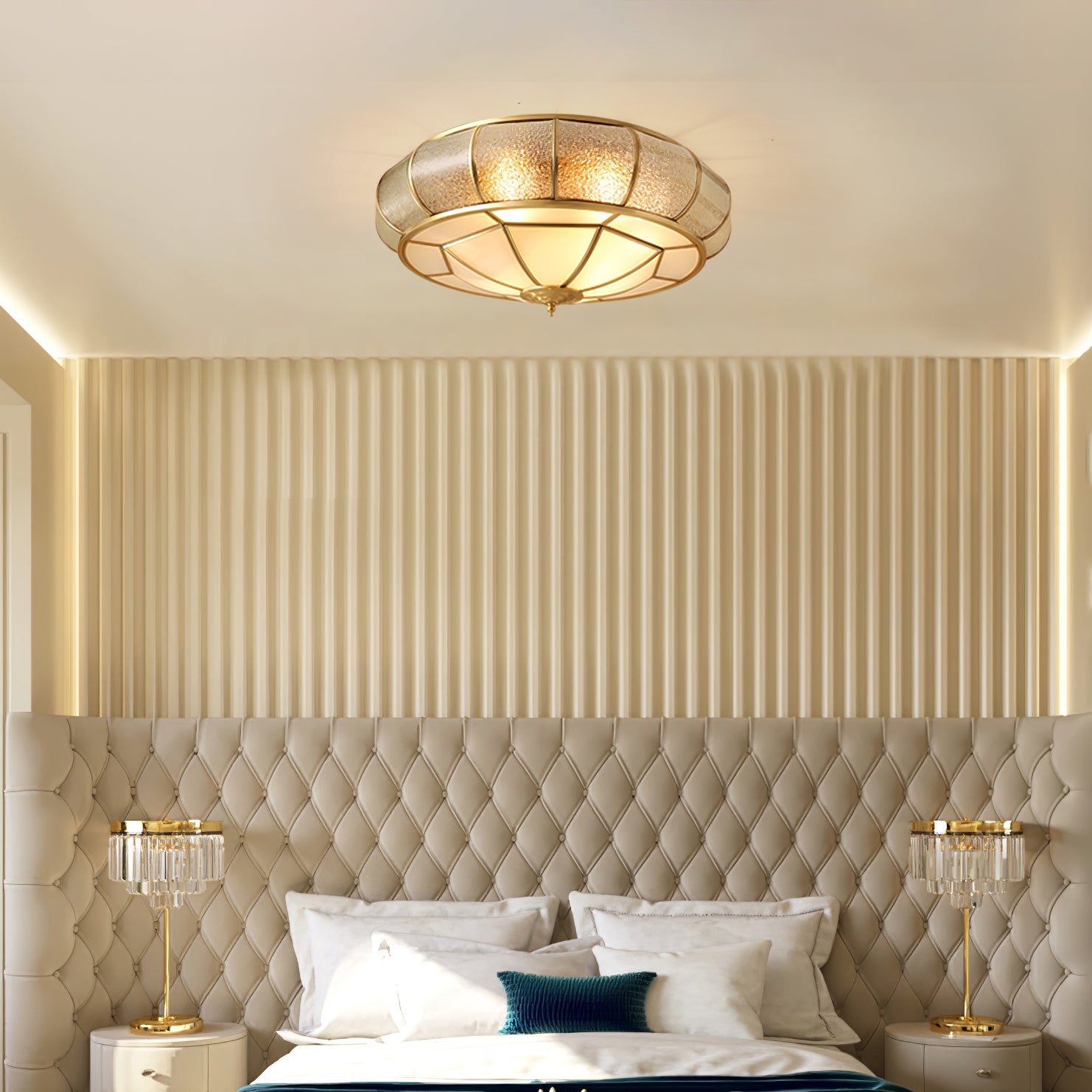 WOW Round Textured Glass Ceiling Light
