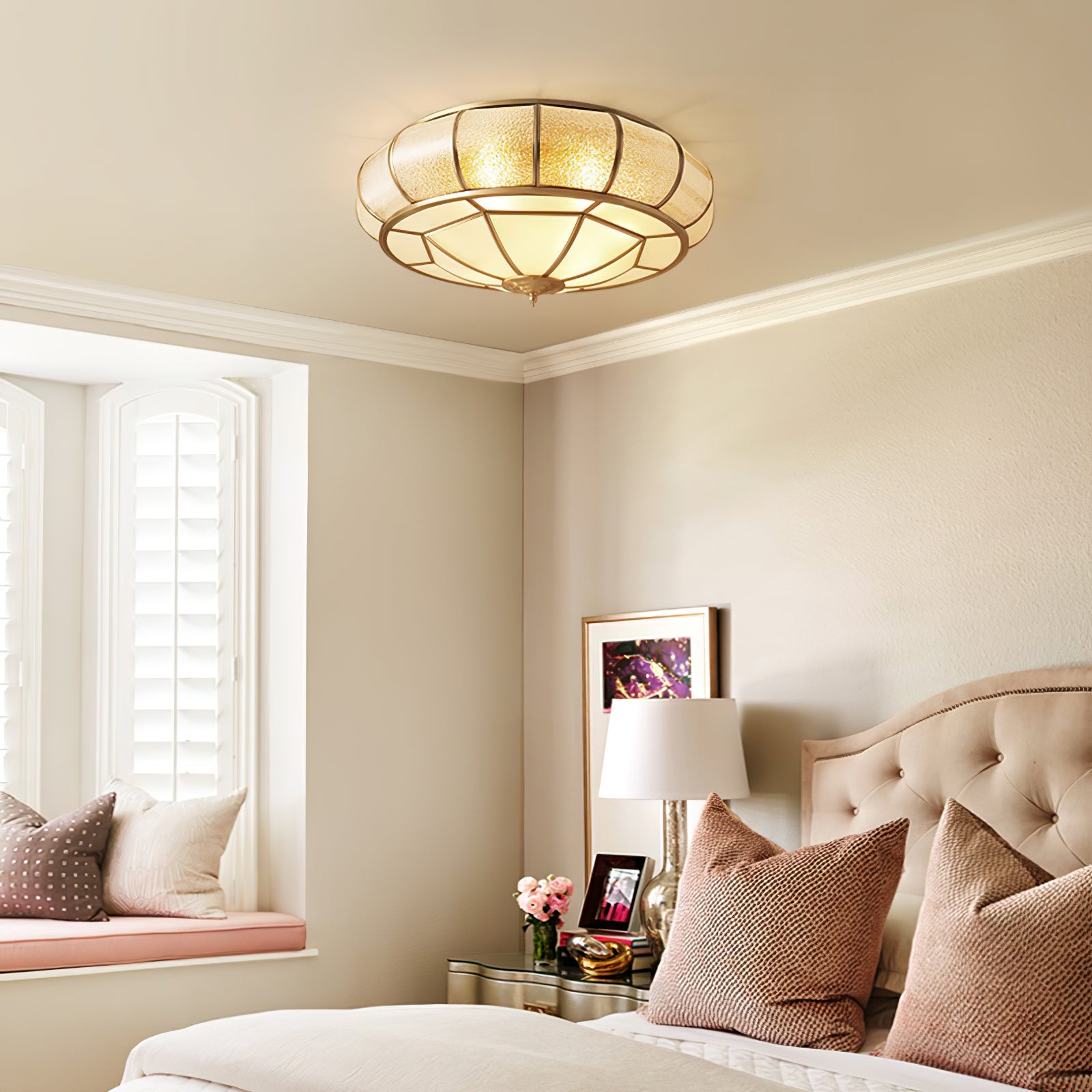 WOW Round Textured Glass Ceiling Light