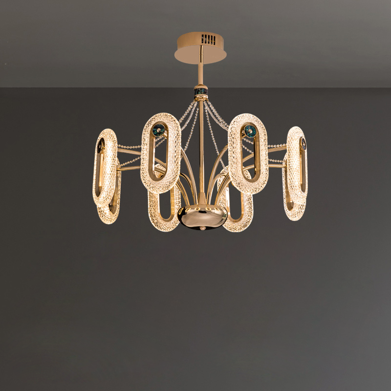 WOW Rose Gold Long Oval Chandelier-wow2402