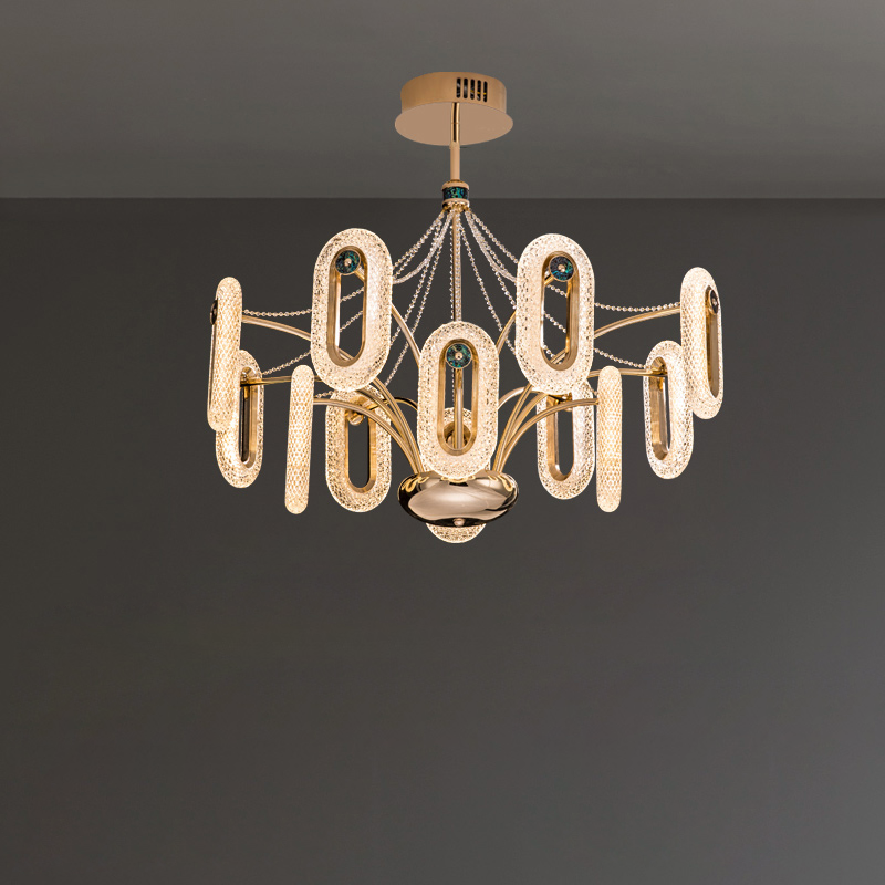 WOW Rose Gold Long Oval Chandelier-wow2402