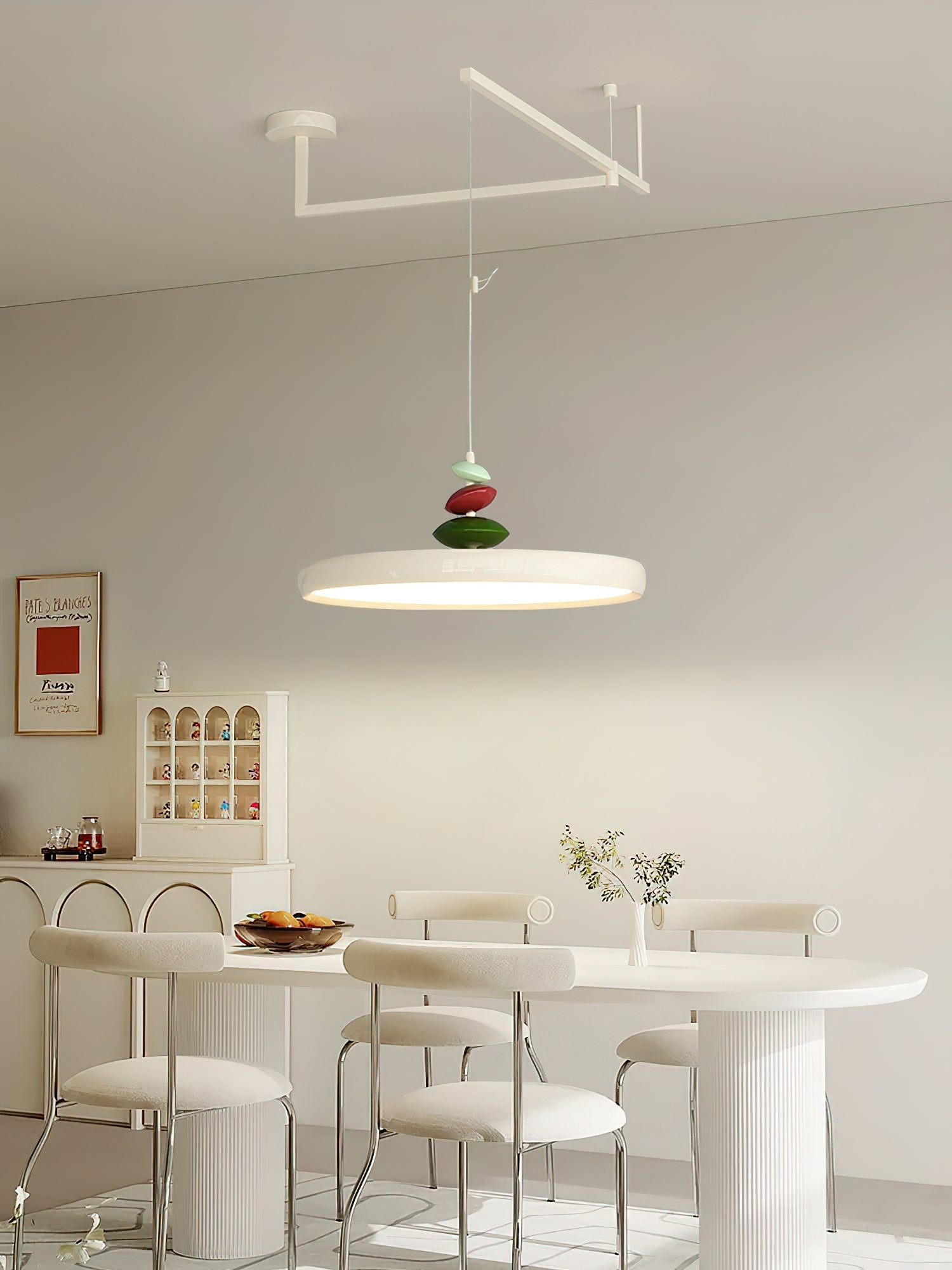 WOW Swing Arm Stone Pendant Light