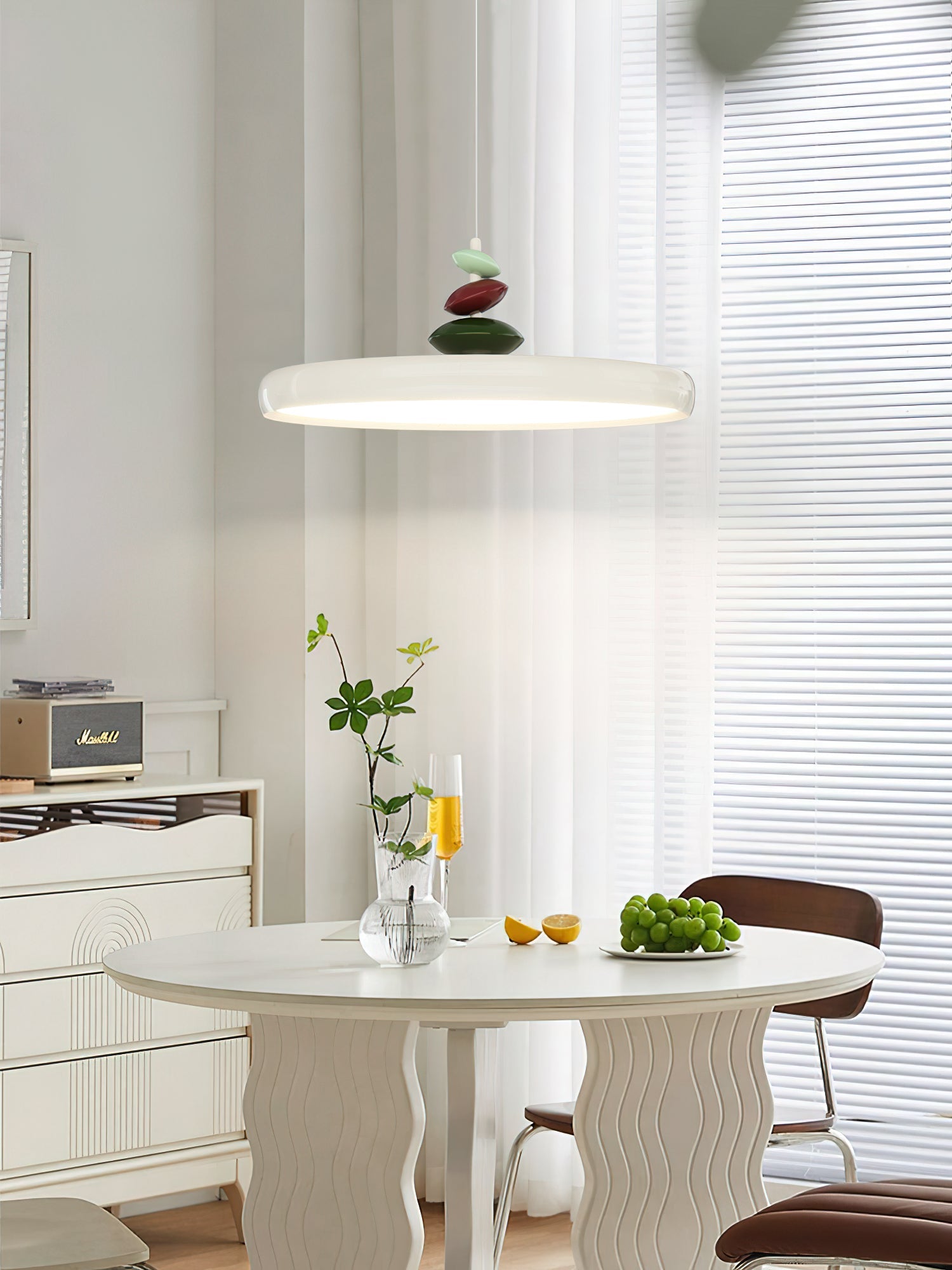 WOW Swing Arm Stone Pendant Light