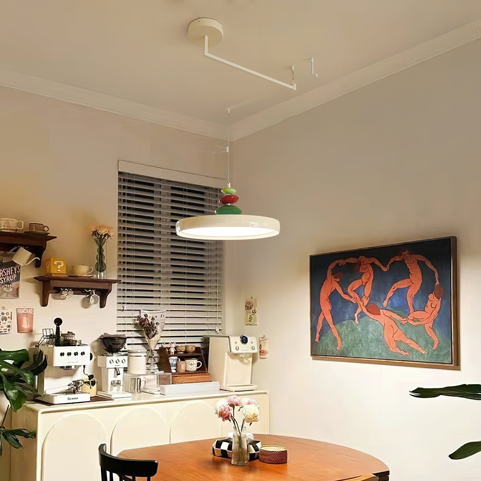 WOW Swing Arm Stone Pendant Light