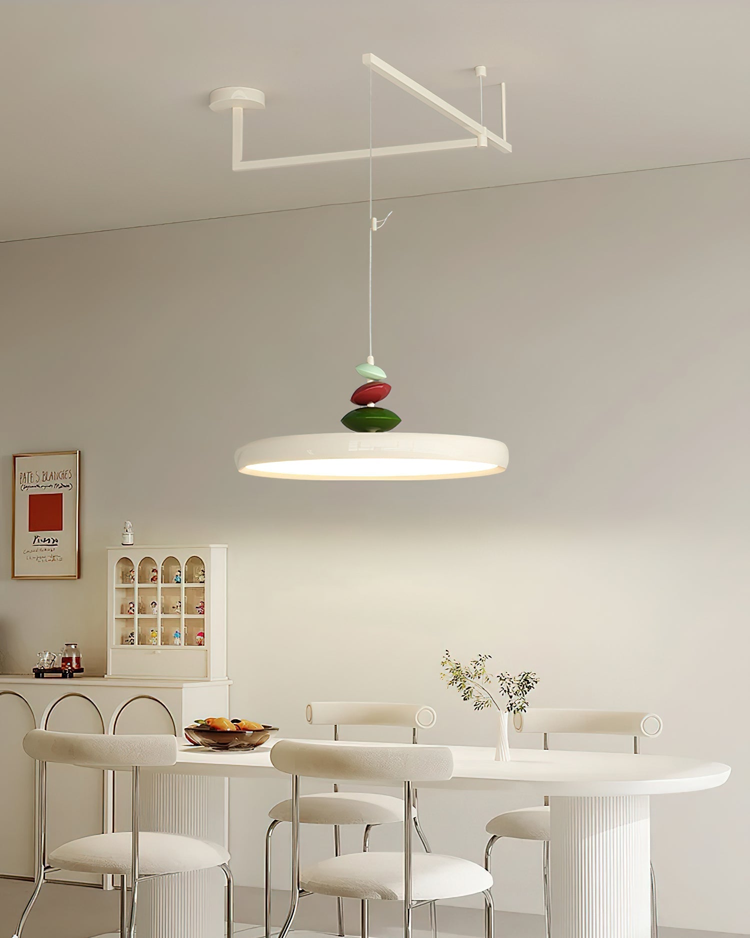 WOW Swing Arm Stone Pendant Light