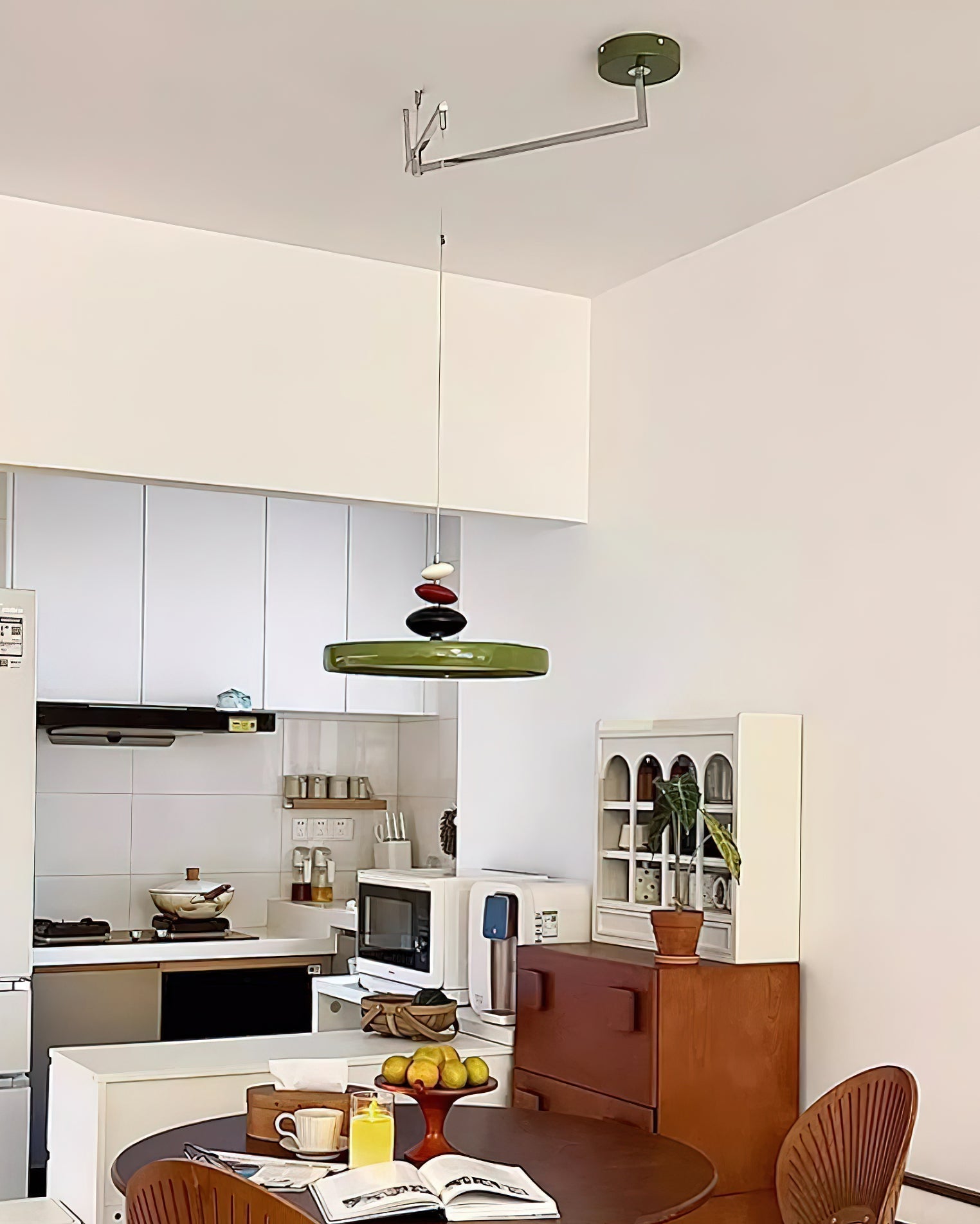 WOW Swing Arm Stone Pendant Light