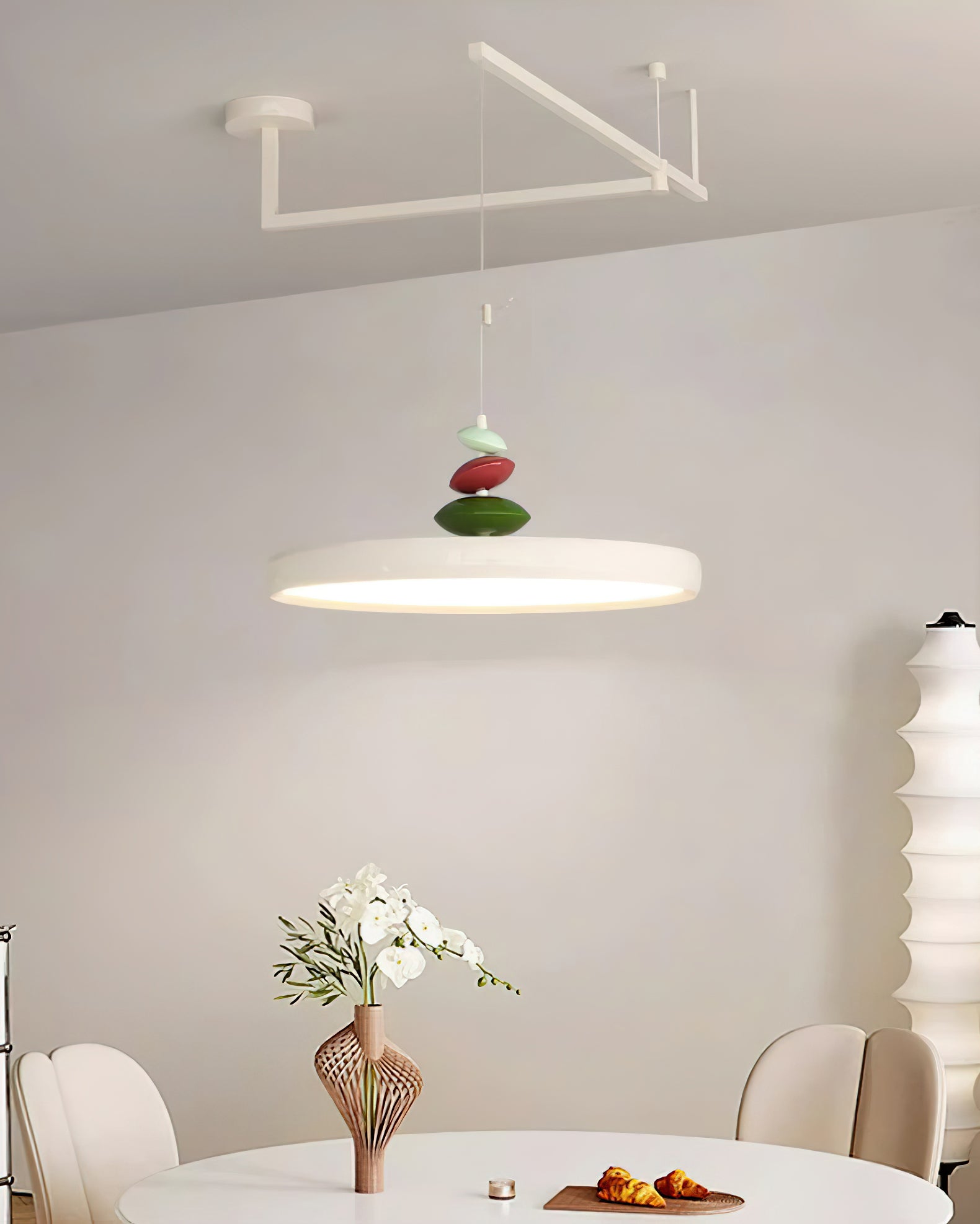 WOW Swing Arm Stone Pendant Light