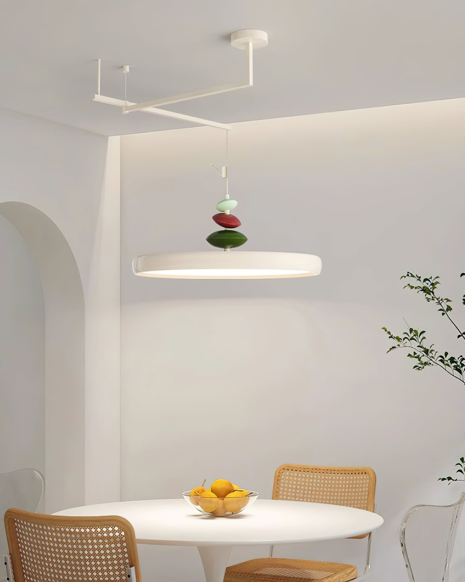 WOW Swing Arm Stone Pendant Light
