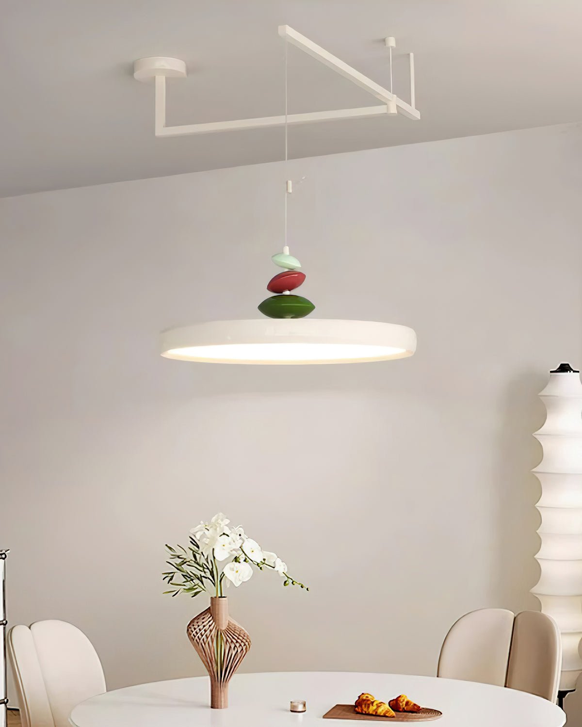 WOW Swing Arm Stone Pendant Light
