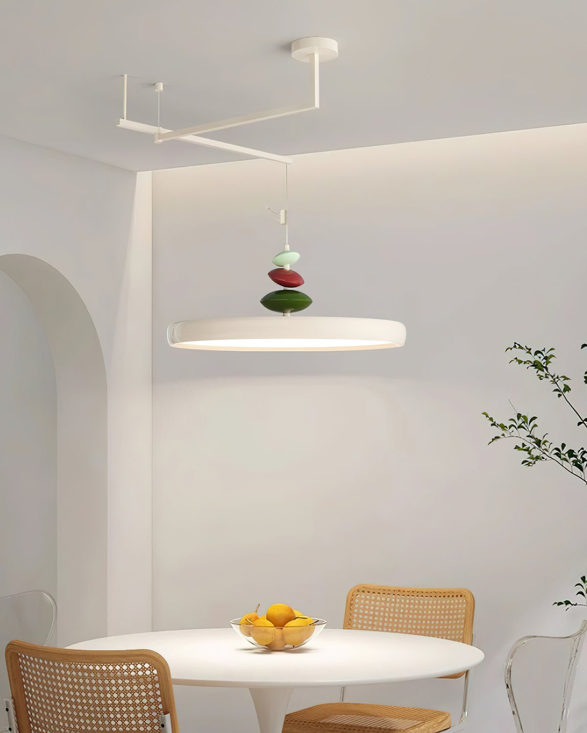 WOW Swing Arm Stone Pendant Light