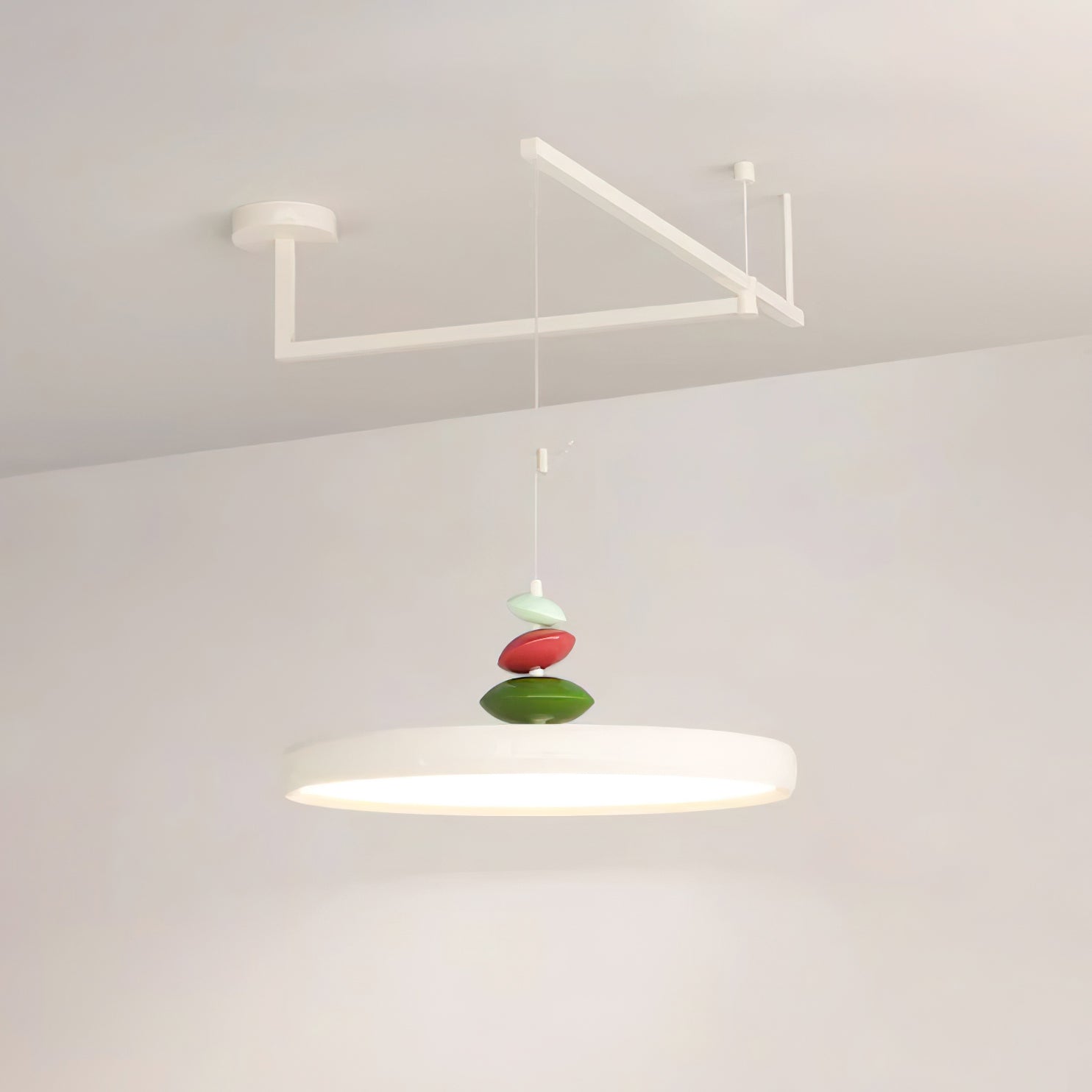WOW Swing Arm Stone Pendant Light