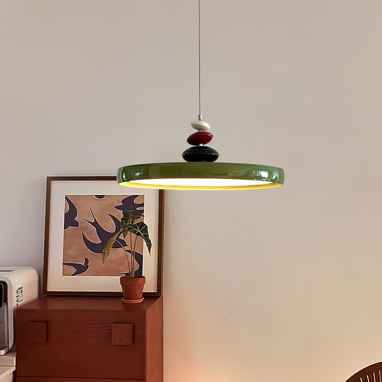 WOW Swing Arm Stone Pendant Light