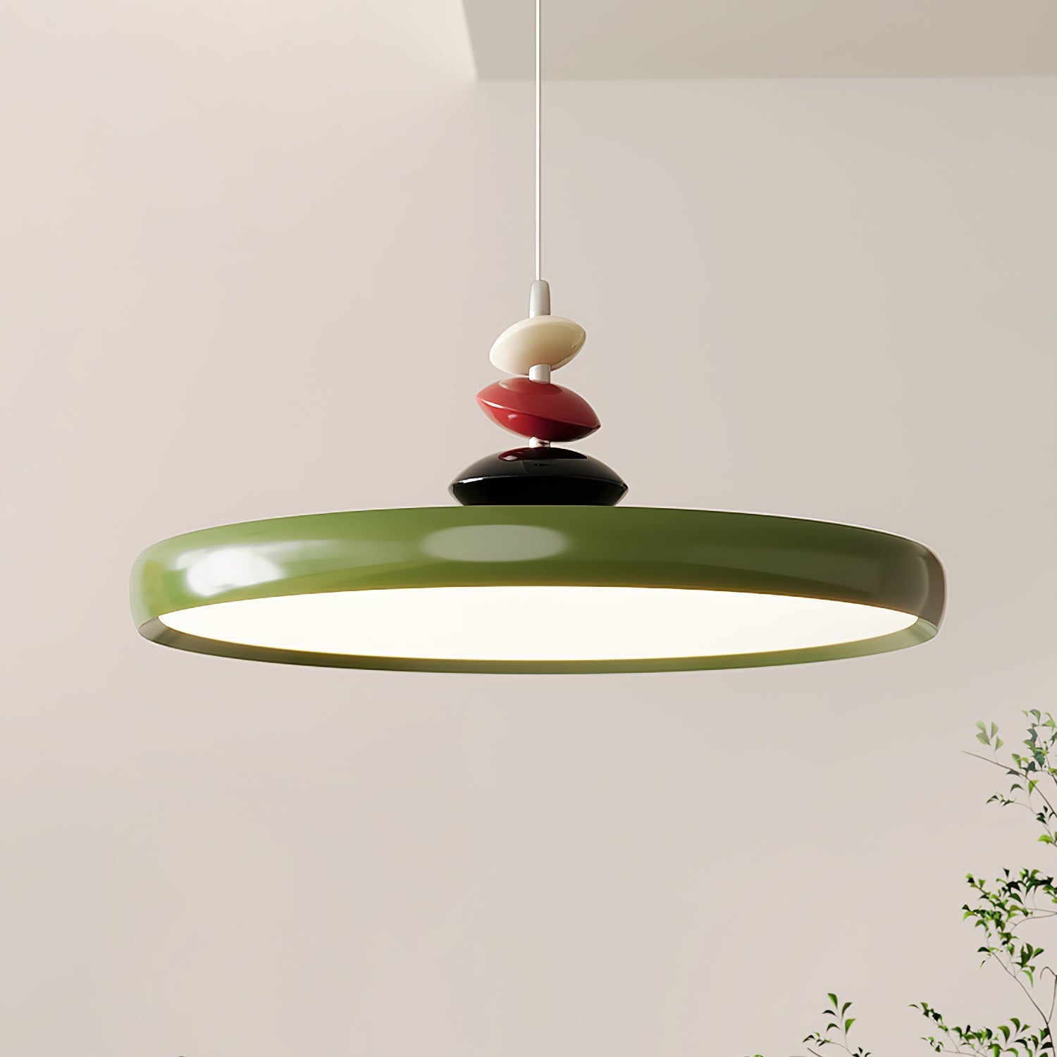 WOW Swing Arm Stone Pendant Light