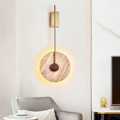 WOW Travertine Disc Wall Lamp
