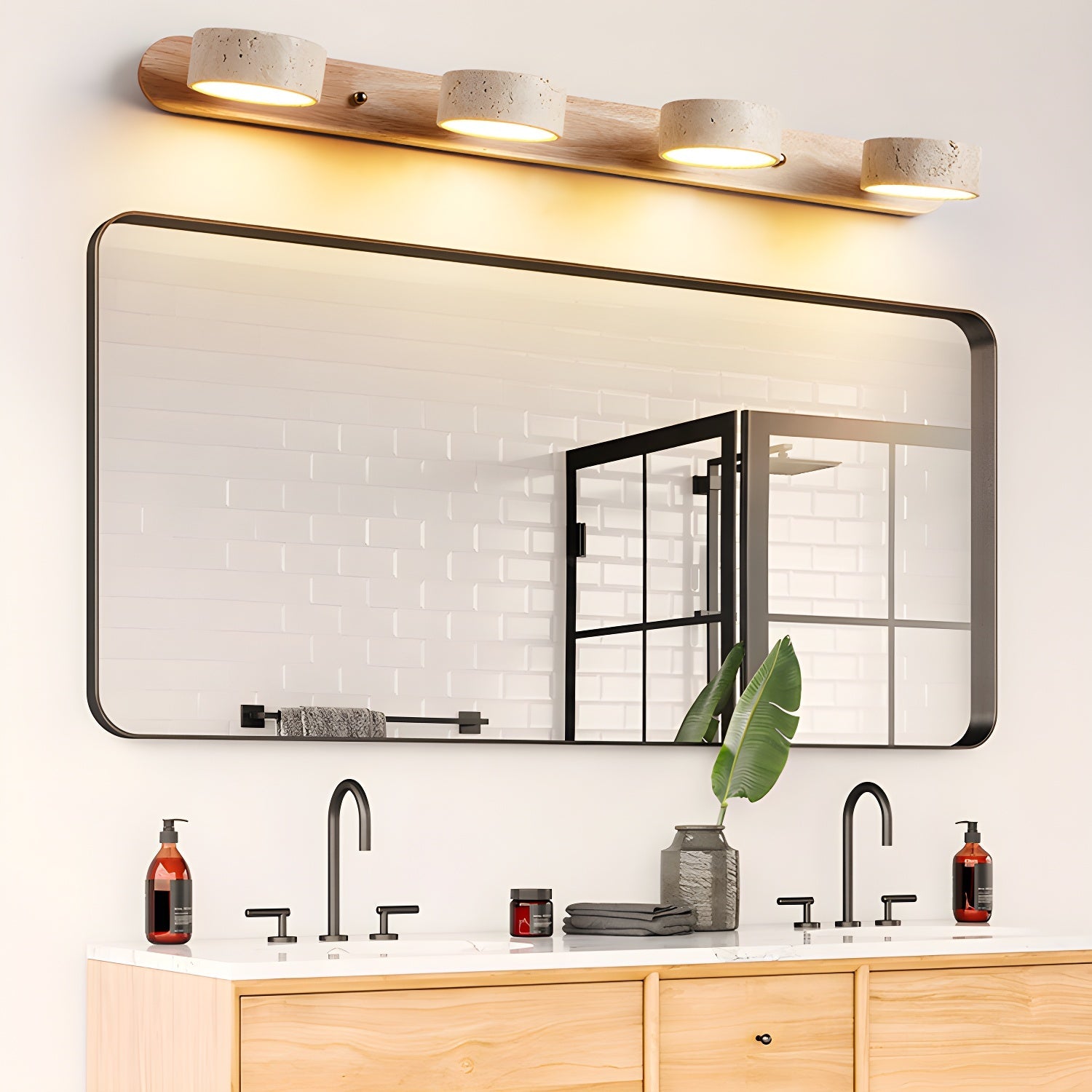 WOW Travertine Duo Wall Light