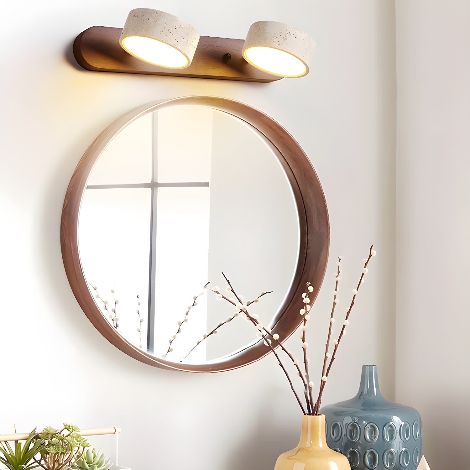 WOW Travertine Duo Wall Light