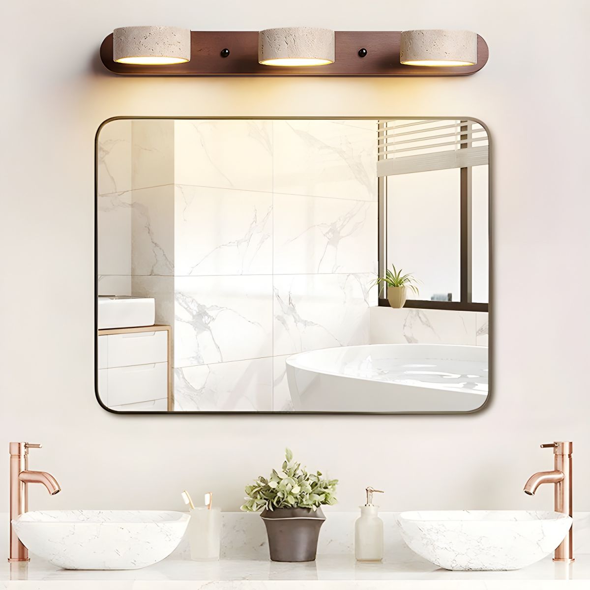 WOW Travertine Duo Wall Light