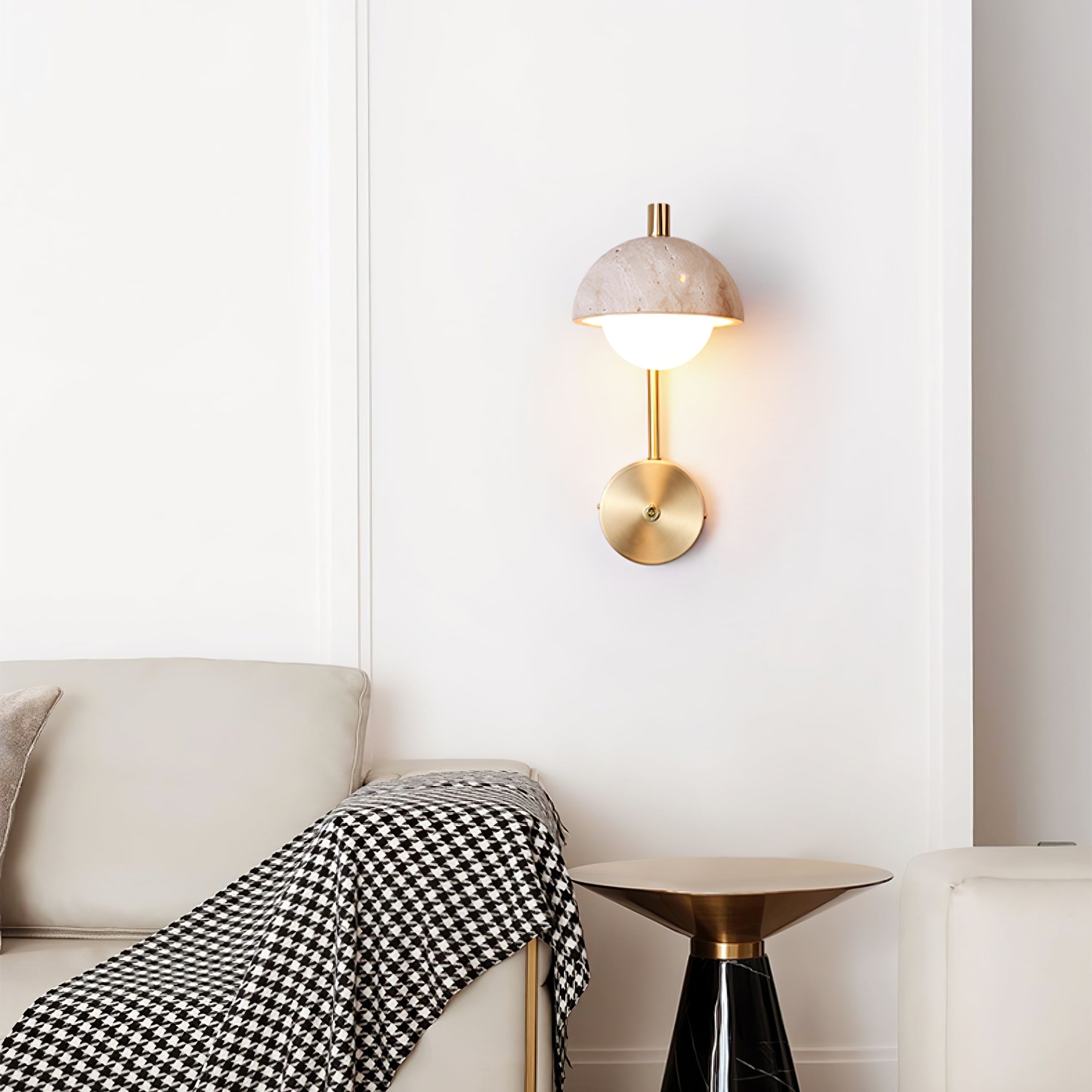 WOW Vellum Travertine Wall Lamp
