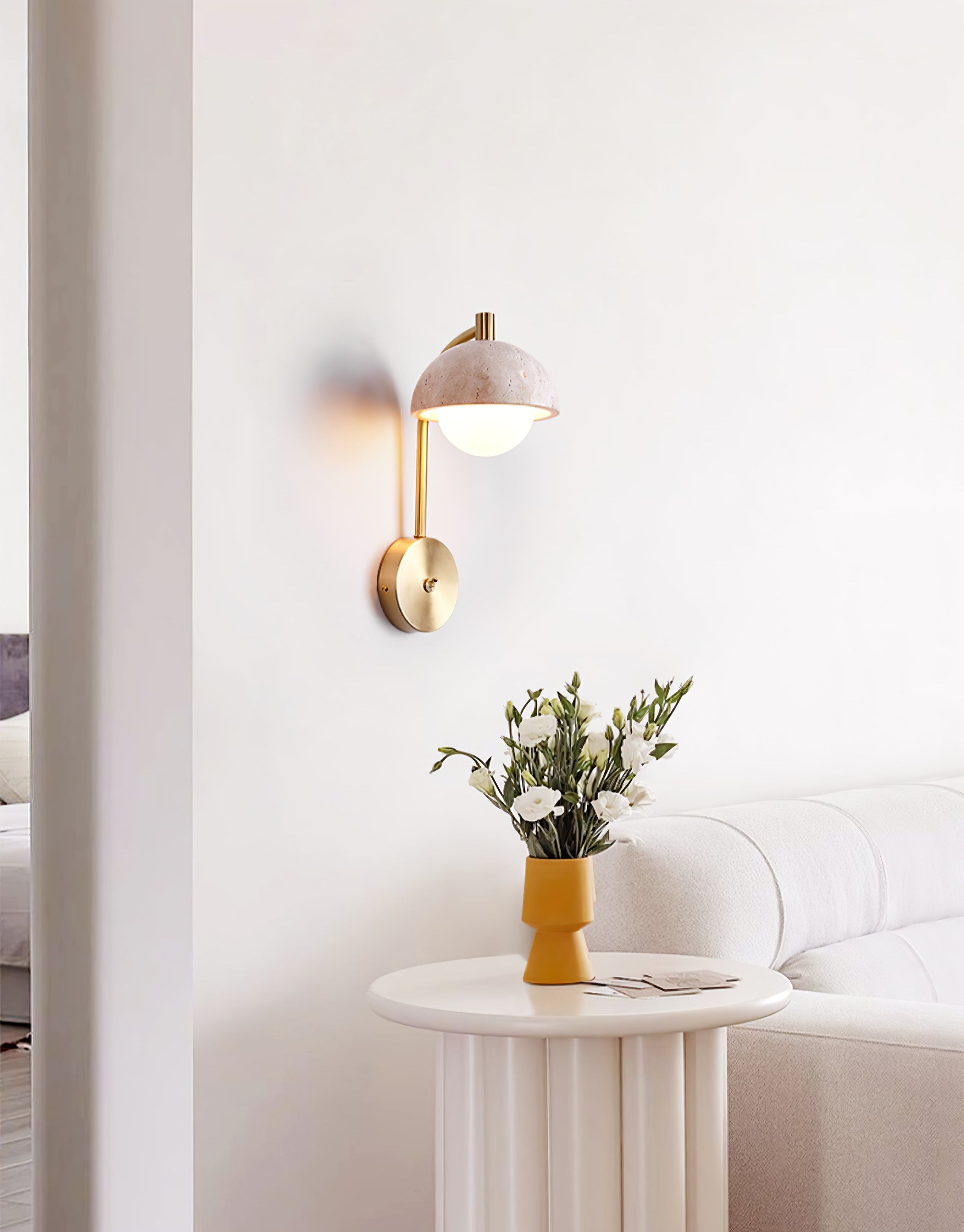WOW Vellum Travertine Wall Lamp