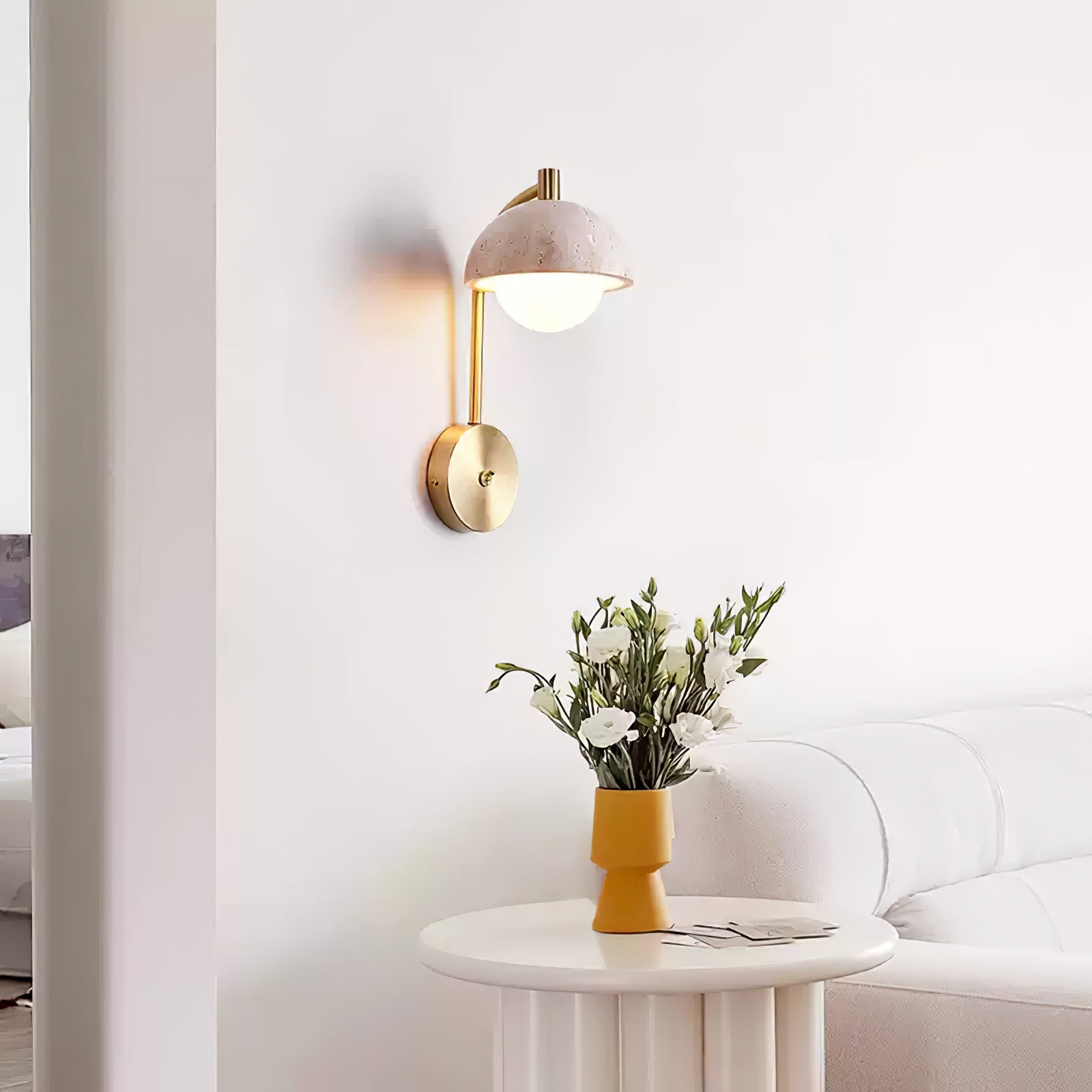 WOW Vellum Travertine Wall Lamp