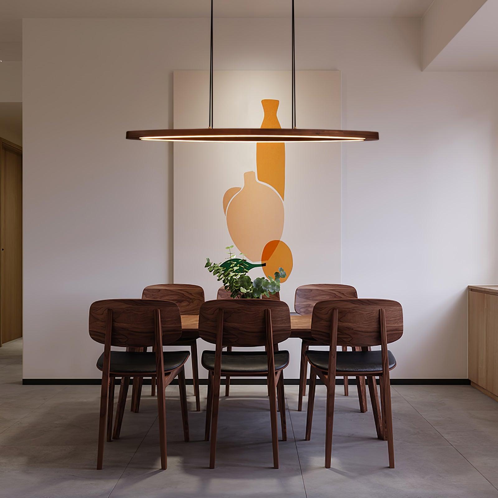 WOW Walnut Arc Linear Pendant Lamp