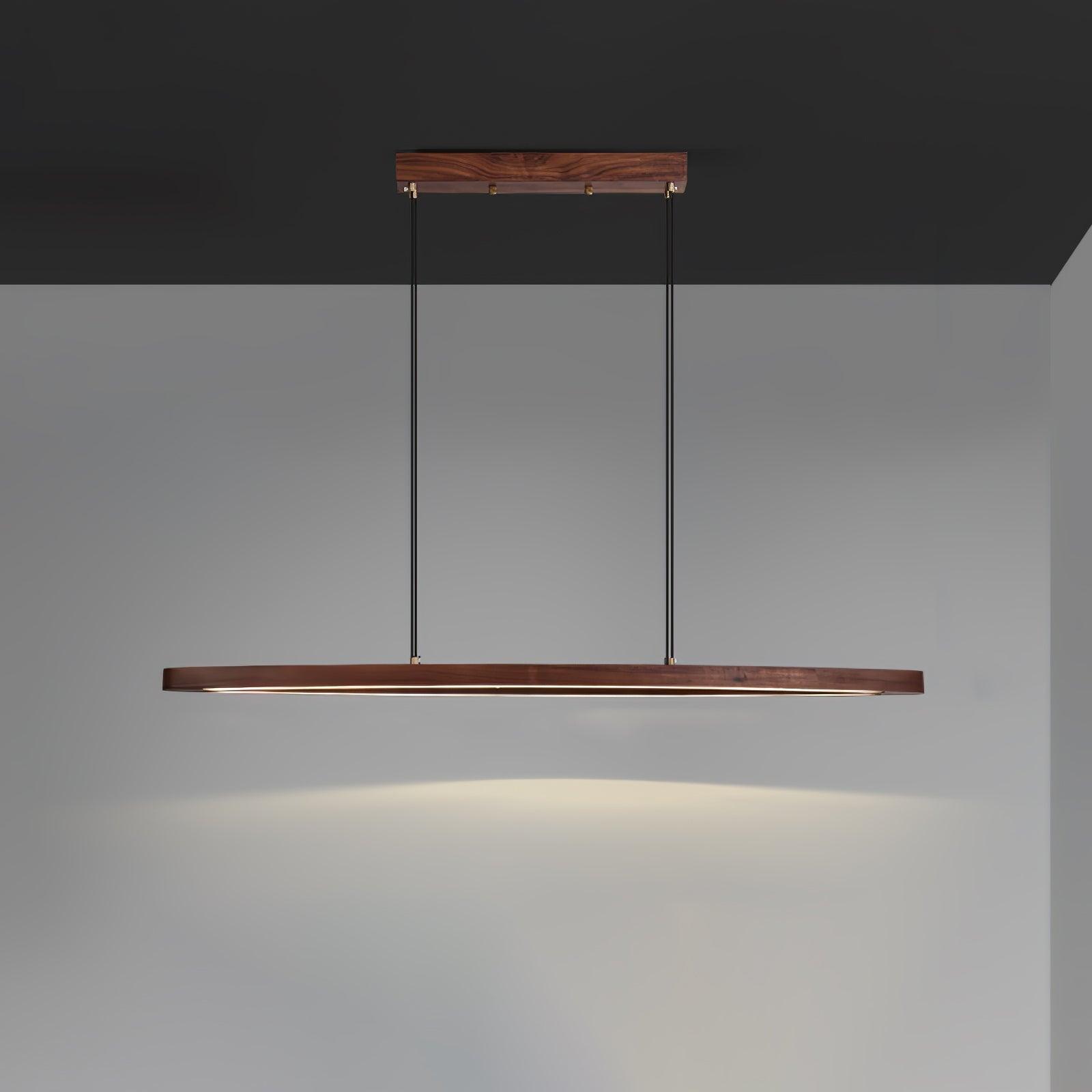 WOW Walnut Arc Linear Pendant Lamp