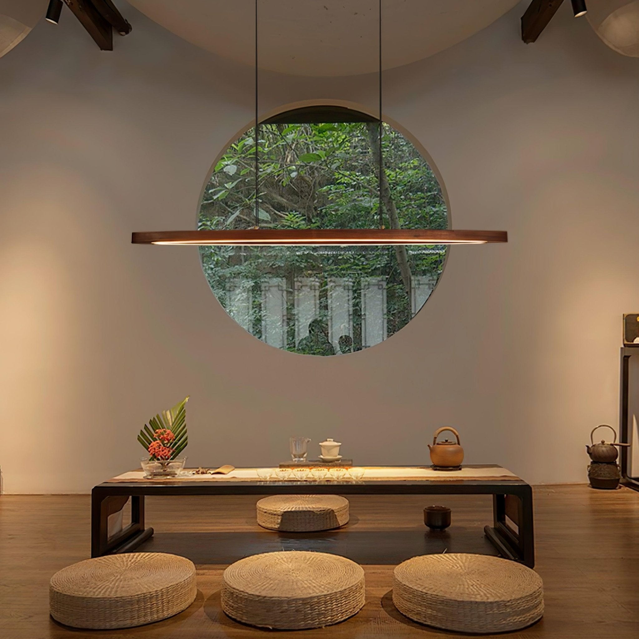 WOW Walnut Arc Linear Pendant Lamp